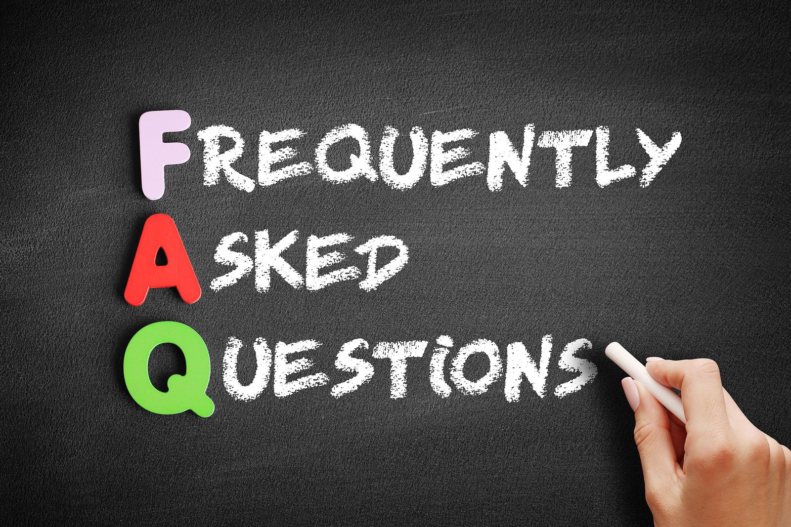 Color Wooden Alphabets Building The Word Faq - Frequently Asked common questions for plastic surgery financing